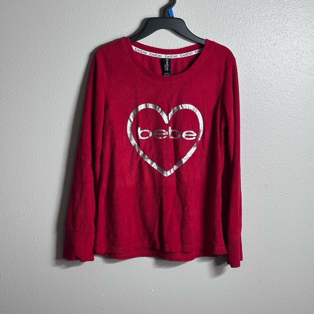 Bebe Women Suede long sleeve sleepwear Shirt size M‎